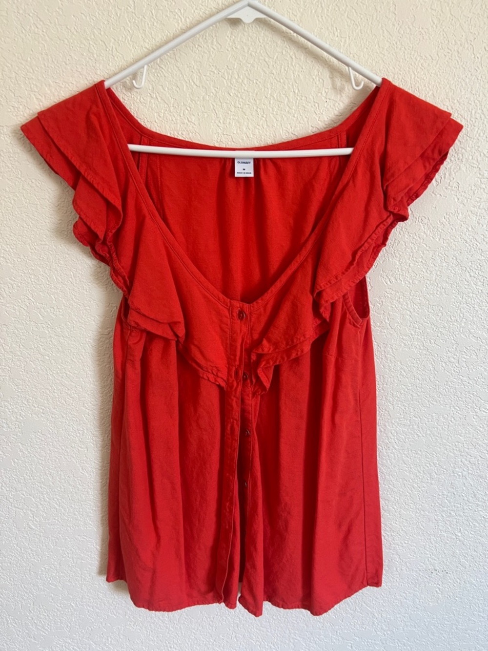 Old Navy Flutter Sleeve Button Front Top